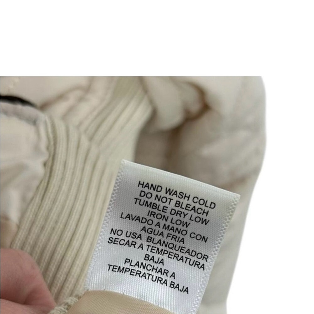 Love Tree Women's Ivory Quilted Puffer Jacket Size Large - Picture 6 of 7
